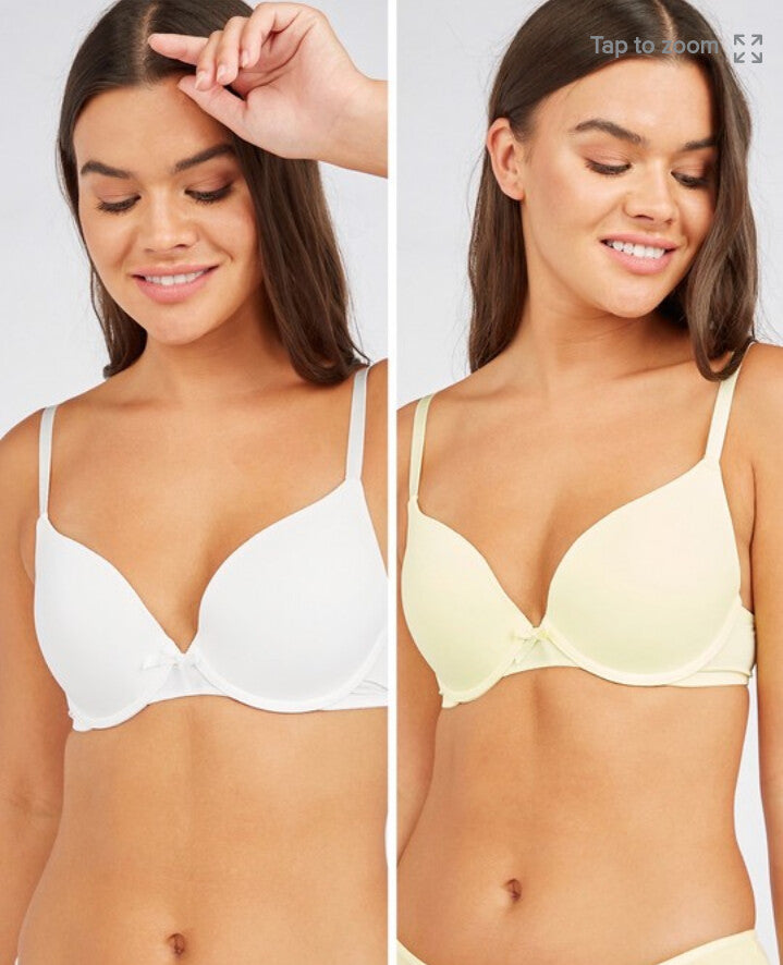 MAX Solid Padded T-shirt Bra - Pack of 2, Max